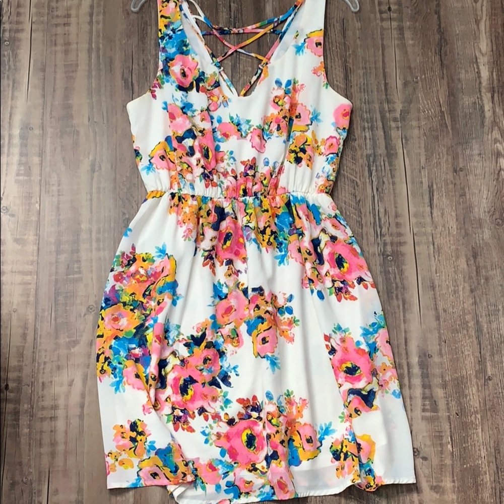 White floral dress